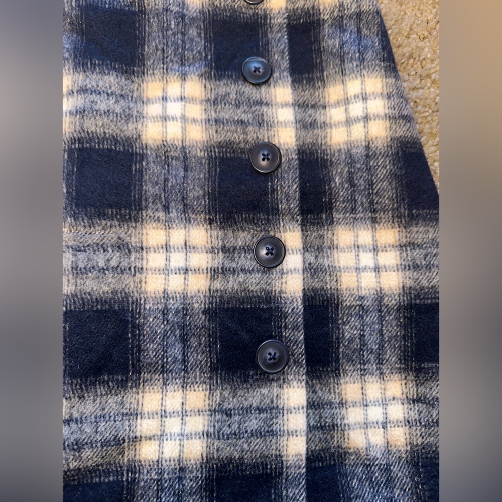 Forever 21 Blue Plaid Mini Skirt Extra Small - Picture 3 of 8
